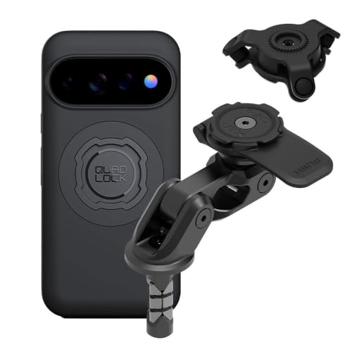 Image of Quad Lock Motorcycle Fork Stem Mount PRO Kit with Vibration Dampener and MAG Phone Case for Pixel 11 Pro