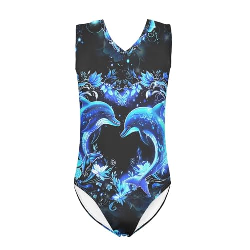 Image of Biyejit Girls Leotards Dance Sport Wear Gymnastics One-Piece Swimwear for Kids 3-14 Years