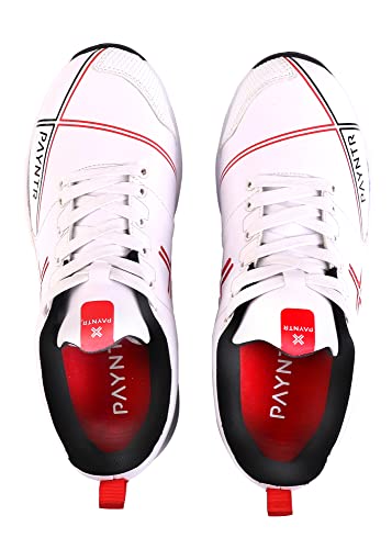 X Rubber Stud (White & Black) Cricket Shoes - 20233