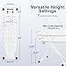 Foldable Ironing Board, Lightweight Iron Board, Adjustable Height, Space-Saving Ironing Stand Heat Resistant Washable Cover with Iron Rest, Non Slip Reinforced Heavy Sturdy Metal Steel Legs, White