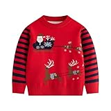 【ESTILO Y VERSATILIDAD】Decorado con estampados festivos creados mediante técnicas de tejido especializadas. Este jersey navidad niños unisex - aporta diversión y emoción a cualquier celebración navideña o evento durante las fiestas.