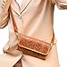 Handmade Small Crossbody Shoulder Bag for Women, Cellphone Bags Adjustable Strap, Leather Card Holder Wallet Purse and Handbags With Zipper Coin Clutch for Teen Girls Bags (Carved Camel)