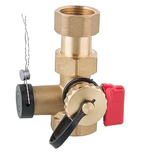 Skyvov Kappenventil mit KFE-Hahn - Rückschlagventil, Messing, 25 mm Flansch, DN25 (1