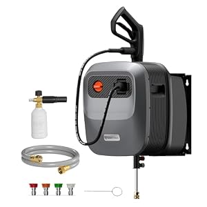 Giraffe Tools 65 FT Retractable Wall Mount Pressure Washer G20B, 2500 PSI
