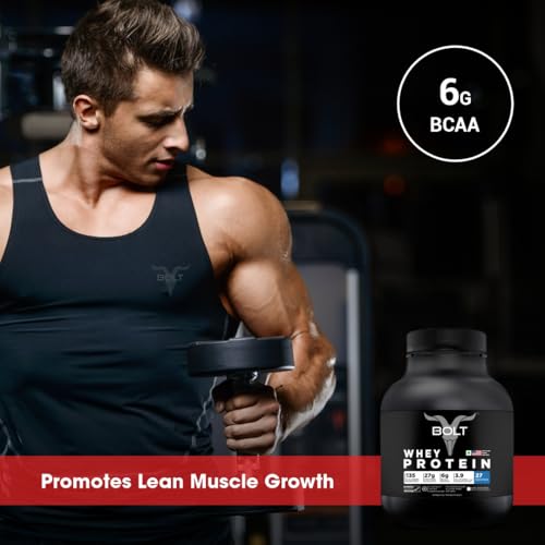 Image of Bolt 100% Whey Protein Powder| 25g Protein Per Scoop, 6G BCAA |Unflavoured | 27 Servings | 2lb,907G| Muscle Recovery | Lean Muscle Support | Low Carb | Fast Absorption |Gluten-Free | Easy to Digest
