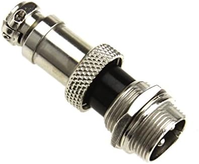 2X Aviation Plug Male & Female Wire Panel Metal Connector 16mm 4 Pin