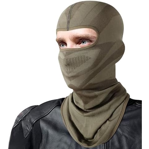 WTACTFUL Motorcycle Balaclava Face Mask Breathable for Riding Racing Ski Snowboard Cycling Working Men Women Cold Weather Snow Mask Green #2 Cover