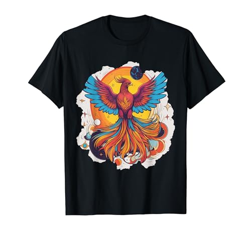 Rising Firebird Phoenix Disfraz de pájaro espacial Cenizas Camiseta