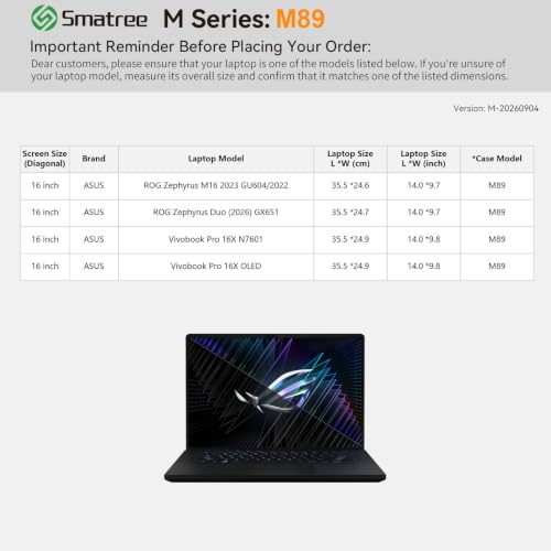 Image of Smatree Hard EVA Protective Case for 16.2 inch Apple MacBook Pro 2026 M5