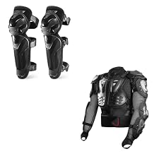 Scoyco Motorcycle Knee Pads and AM02-2 Motorcycle Jacket Armored Bundle