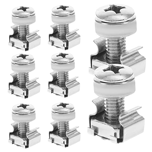 PLAFOPE Server Cabinet Mounting Screws Cage Nuts Rack Mounting Screws and Nuts 16 Sets Kit
