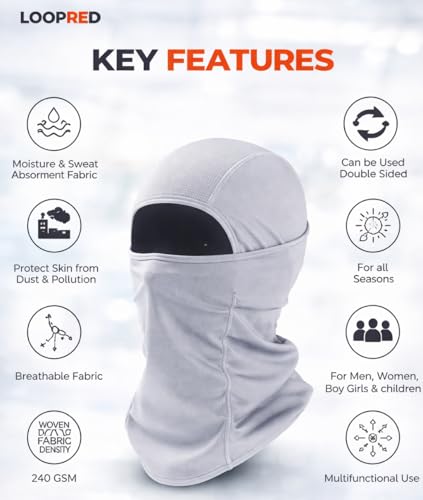 Image of Balaclava Face Mask for Bikers � Full Face Mask, Helmet Head Cover for Men & Women, Breathable Riding Mask for Cycling, Bike Riding & Outdoor Sports