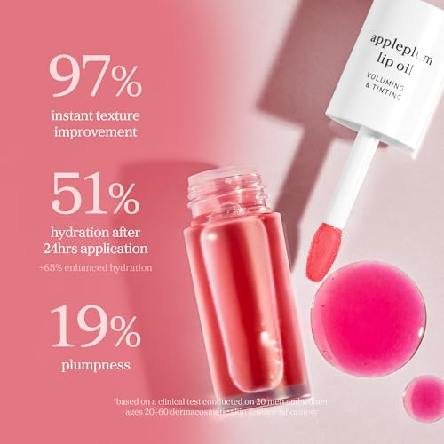 Image of NOONI Korean Lip Oil - Appleplum | Long-Lasting, Moisturizing, Plumping, Revitalizing for Dry Lips, Waterproof, No Peel Off, Korean Tint, Hydrating Lip Stain, Nourishing Crystal Clear, 0.12 FL Oz