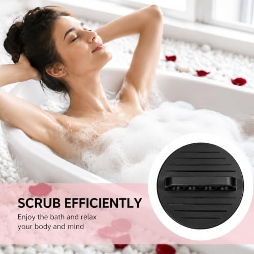 2 Counts Soft Rubber Shower Scrubber, 2026 Upgraded Gentle Exfoliating Round Body Wash Scrubber with Hand Strap, Exfoliation and Massage Skin, for All Skin Type — view 5