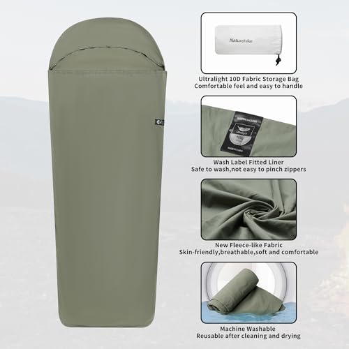 Naturehike 4.5Oz Ultralight Washable Sleeping Bag Liner thumb #3
