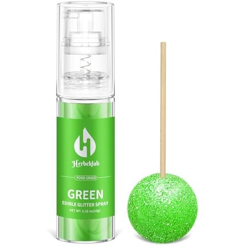 Green Edible Glitter - Edible Glitter Spray 10g Edible Green Glitter for Cakes Food Grade Drink Glitter Green Edible Glitter for Cocktails Chocolate Cake Pop Strawberry Cover