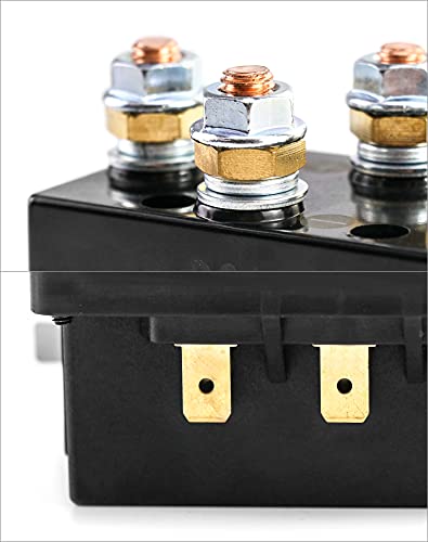 image for QWORK Solenoid Relay, 12V 500A Winch Relay Solenoid Replacement Contac