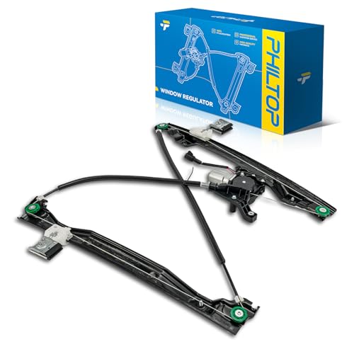 Image of PHILTOP Front Left Driver Side Power Window Regulator and Motor Assembly Fit for 2002-2009 Chevrolet Trailblazer,GMC Envoy,2002-2006 Chevrolet Trailblazer EXT,GMC Envoy XL Replaces 741-690,2 Pins