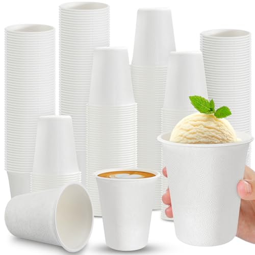 100 Pack Compostable 8 oz Paper Cups