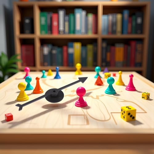 4Pcs Spinner Game Engaging Board Arrow Set Home and School Party Spinners Plastic Craft with Suction Cup Board Games Accessories (Black)