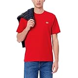 Lacoste Men's Cotton T-Shirt, Red Green Croc, X-Large