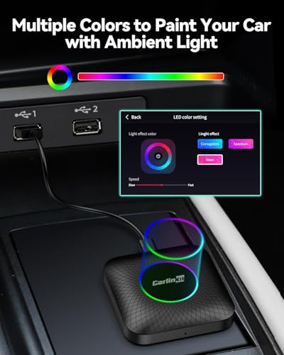 Image of CALMORA Ai Box LED, Android 13, Qualcomm 6225, 8GB+128GB, Wireless CarPlay Android Auto 3-in-1 Dongle Comes with Google Play Store, Streaming Video, Only for the Vehicle with Wired CarPlay Device
