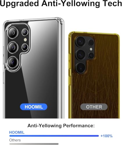 Image of HOOMIL Case for Samsung Galaxy S25 Ultra, Anti-Yellowing, Black