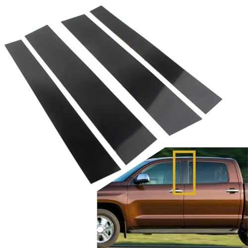 Pilares para Toyota Tundra con acabado negro brillante de alta resistencia 3