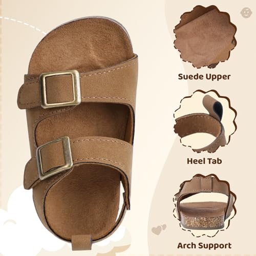 Image of ZVC little Kids Toddler Sandals for Boys & Girls with Adjustable Hook-and-Loop Straps, Lightweight Open-Toe Design for Beach, and Casual Play