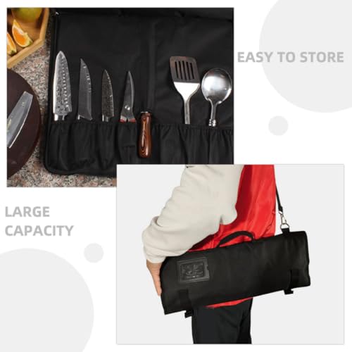Étui à couteaux de chef noir résistant pour sécuriser vos déplacements