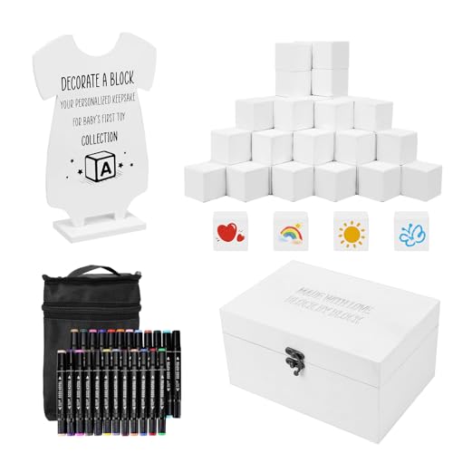 79 PCS Baby Shower Game Kit, Fun Baby Shower Blocks