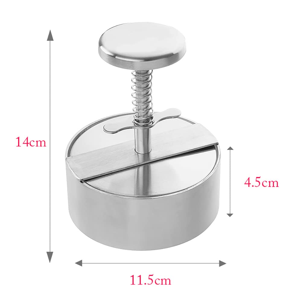 Regulowana prasa do burgerów ze stali nierdzewnej hamburger patty Maker nieprzywierająca forma do burgerów, do warzyw, mięsa, wołowiny, wieprzowiny, sera jagnięcego, halal, grilla, grilla, ze