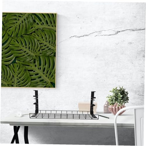 Organizador de cables para debajo del escritorio - Soporte para cables sin taladro, bandeja para gestión de cables, negro, 500 mm miniatura 6