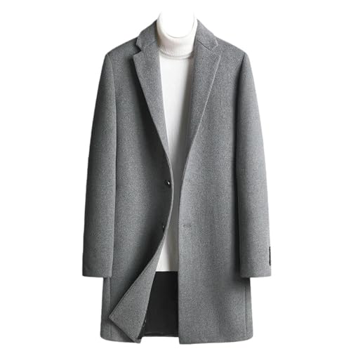 Veste coupe-vent en cachemire homme automne hiver mi-long en tweed