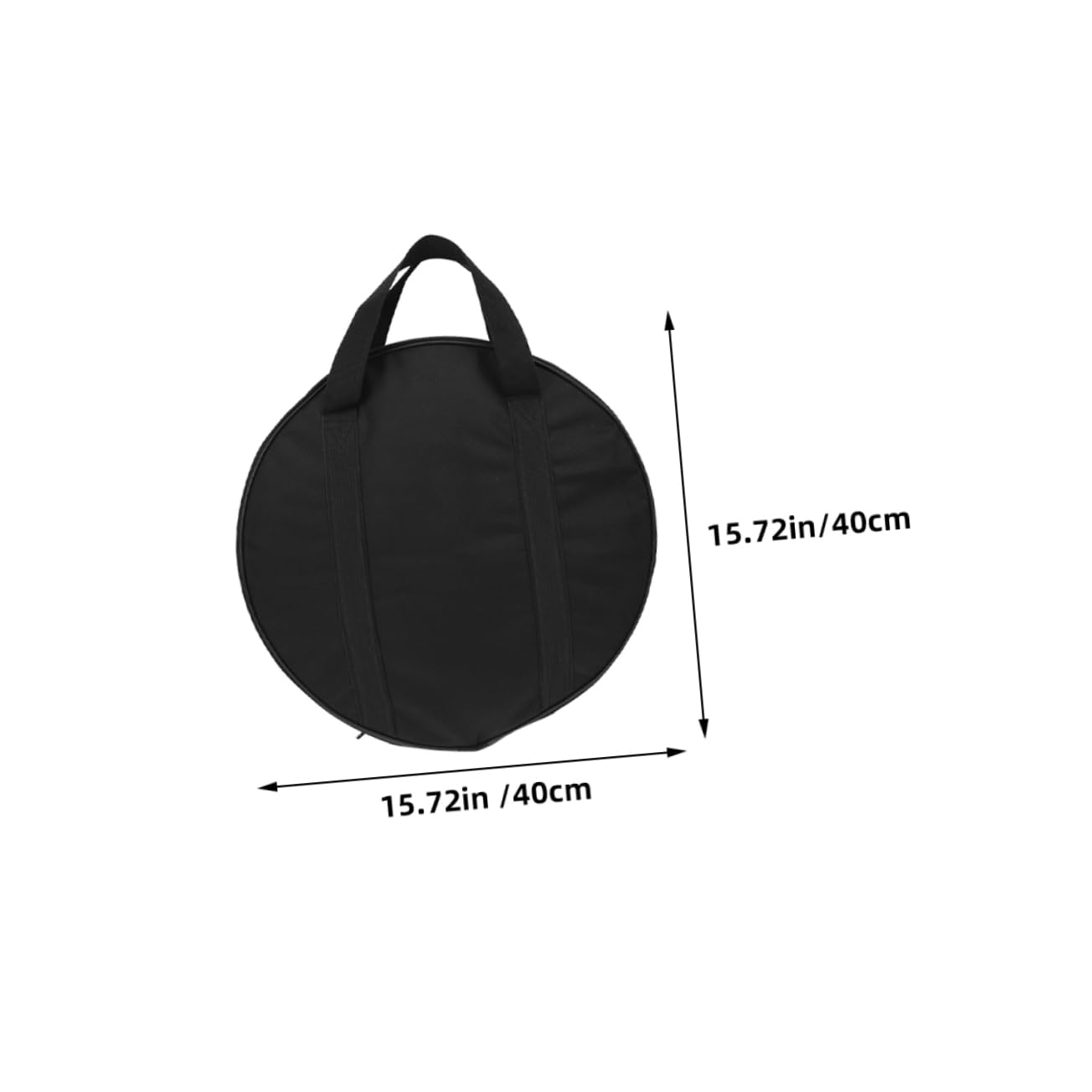 GOOHOCHY Cymbal Protective Bag 40cm Diameter 8cm Thick Gong Pouch Adjustable Belt for Easy Carrying