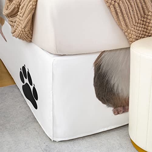Guinea Pig Bed Skirt King Cute Guinea Pigs Bed Skirts,Kids Boys Animal Theme Bedskirt Lovely Mouse Print Bedding Decor,Guinea Pig Pattern Bedroom Decor #TOP4