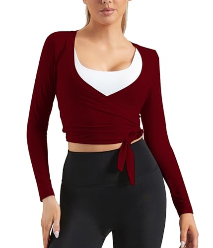 Image of Women Tie Front Shrug Long Sleeve Bolero Cardigan Lightweight Casual Tops