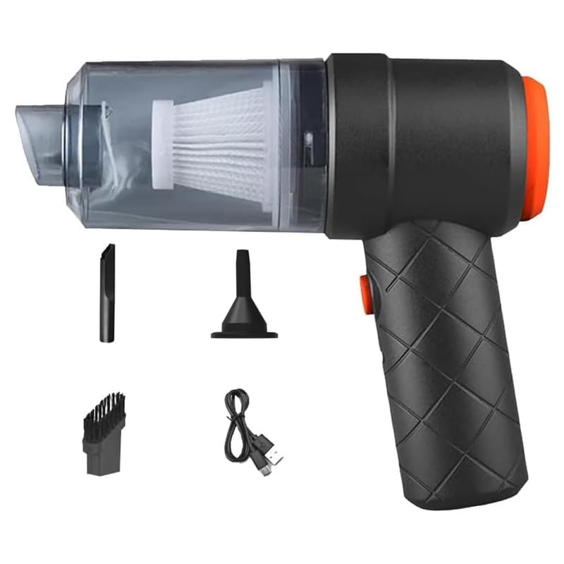 COVERLY 3-in-1 Vacuum Cleaner USB Rechargeable Wireless Handheld Mini Car Vaccum-Cleaners for Travelling Camping Reusable Portable with Charging Cable & 3 Attachments-image-46