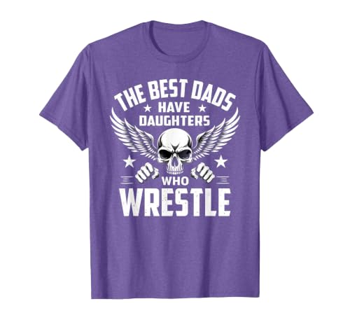Wrestling Daddy The Best Dads Have Daughters Who Wrestle T-Shirt, Men, Purple Heather, Large