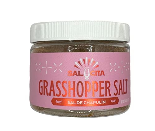Salucita Sal Con Chapulin, Grasshopper Salt, Great For Fruit Garnish, Mezcal or Tequila Glass Rimmer