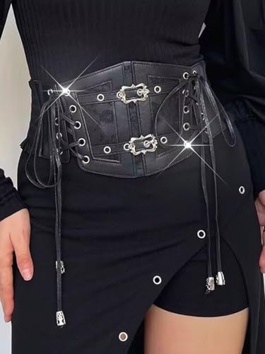 Urieo Leather Black Corset Belt for Women2