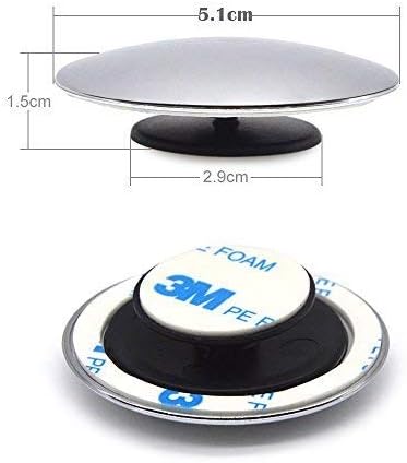 Wolfride 2-Piece Vehicle Auxiliary Mirror Side Mirror Sub Mirror Car Round Auxiliary Mirror Rear View 360 Degree Angle Adjustment Blind Spot Elimination Easy Installation