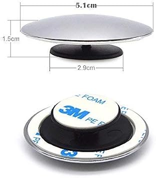 Wolfride 2-Piece Vehicle Auxiliary Mirror Side Mirror Sub Mirror Car Round Auxiliary Mirror Rear View 360 Degree Angle Adjustment Blind Spot Elimination Easy Installation