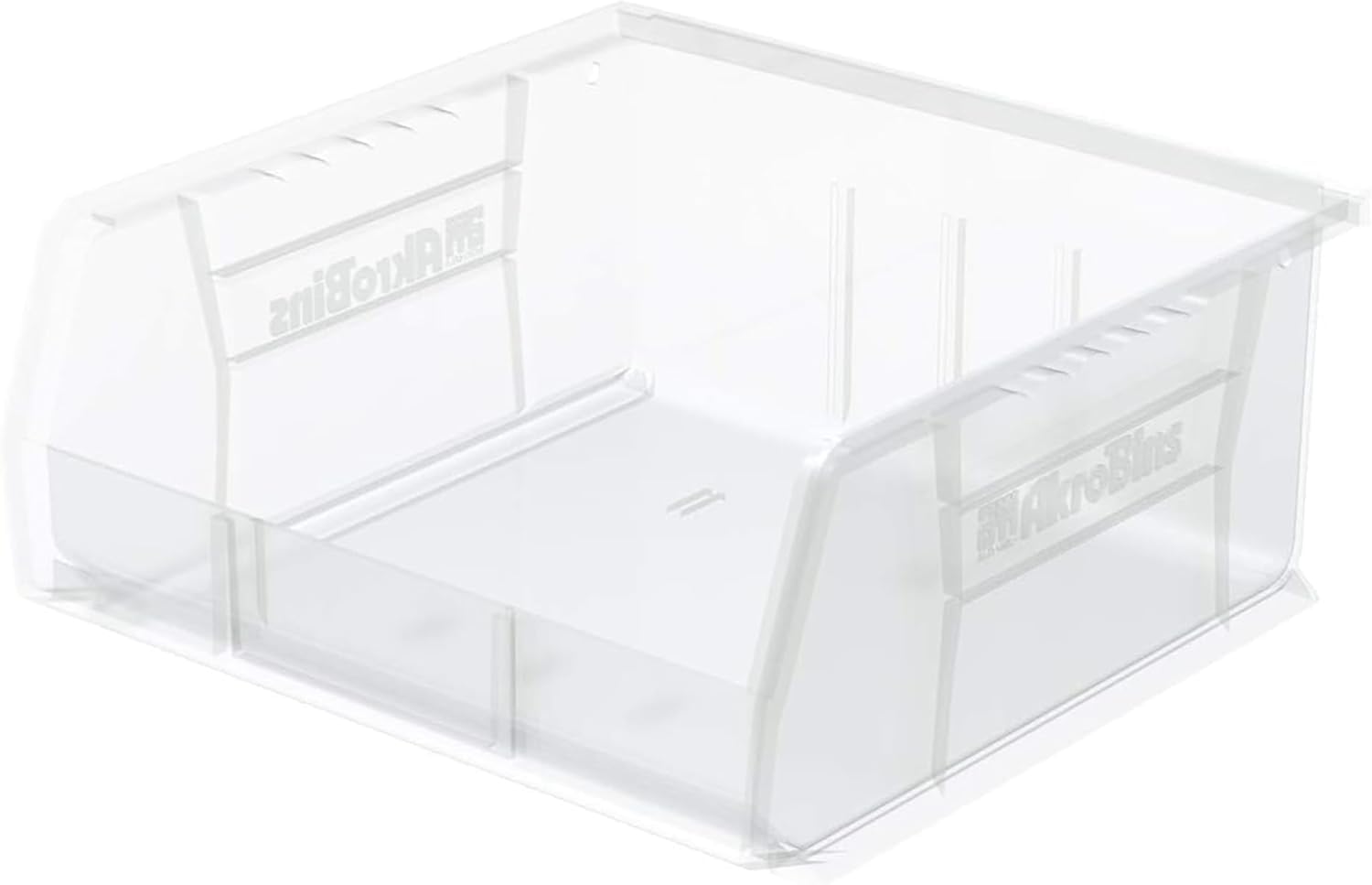 Akro-Mils 30235 AkroBins Plastic Storage Bins, Space-Saving Stackable Bins for Garage, Pantry, Craft Organization, 27,6 cm x 27,9 cm x 12,7 cm, Clear, Clear, 6-Pack
