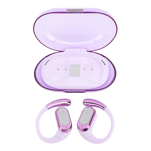 xuuyuu イヤホン翻訳機 164言語対応 AI翻訳イヤホン 双方向同時通訳 高精度 通訳機 イヤホン型 7つの翻訳モード 指向性ノイズ低減 音声翻訳機 タッチコントロール ビジネス交渉、普段の会話、語学学習、旅行など (紫)