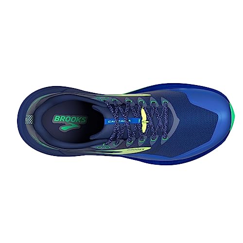 Brooks Men's Cascadia 16 Trail Running Shoe - Blue/Surf The Web/Green - 8 Medium