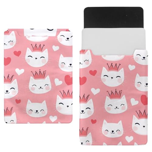 Housse ordinateur portable protégeant des rayures motif cœurs roses
