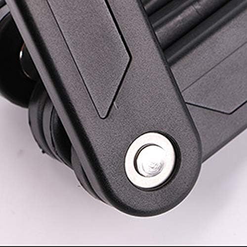 MH-LAMP Bike Lock, Folding Bicycle Lock, Hardened Steel Chain Lock, Lock with Code, Bicycle Lock Combination 4 Digit, Lock Portable, Motorbike, MTB