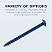 Kreg Blue-Kote Pocket-Hole Screws - SML-C250B-125 - Weather Resistant Pocket Screws - 2-1/2 Inch - Coarse Thread - Maxi-Loc Head - Outdoor - 125 Count