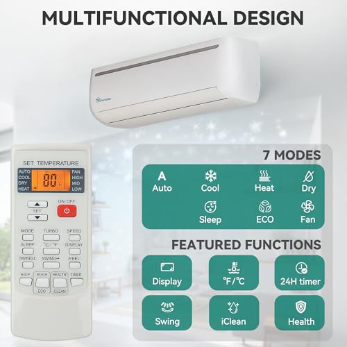 Image of YITAHOME 21000 BTU Mini Split AC /Heating System 20 SEER2 | WiFi Enabled 115V Dual Zone Ductless Air Conditioner with 2 Outdoor Units, Enable Different Modes Simultaneously